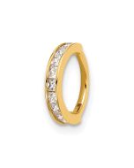 Valora 14k 18 Gauge Polished CZ Hinged Cartilage Ring