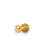 Aurayne 14K Polished 3mm Ball 16 Gauge Labret Stud