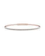 14k Rose Gold Flexible Diamond Bangle