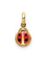 Gentle Harbor Gleaming Dahlia 14K Enamel Ladybug Charm