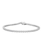 Diamond tennis bracelet laying in circle