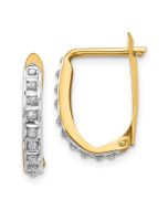 Zephira 14k Diamond Fascination Hinged Hoop Earrings