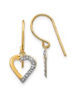 Elysian 14k Diamond Fascination Heart Earrings