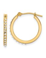 Zephira 14K Diamond Fascination Polished Hoop Earrings