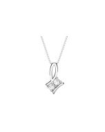 14k White Gold .20ctw Diamond Pendant