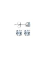 14k White Gold .50ct Aquamarine Stud Earrings