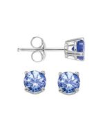 14k White Gold .50ct Tanzanite Stud Earrings