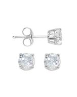 14k White Gold .50ct White Topaz Stud Earrings