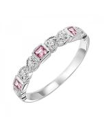 Lara 14K White Gold Diamond Pink Tourmaline Ring