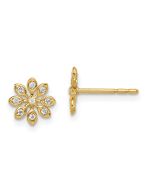 Wobbles Nest 14k Madi K CZ Flower Post Earrings