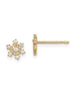 Minnie 14k Madi K CZ Snowflake Post Earrings