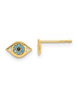 Merry Wink 14k Madi K Blue CZ Eye Post Earrings