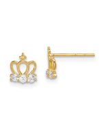 Sparkle Pop 14k Madi K CZ Crown Post Earrings
