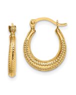 Pebble Puff 14k Madi K Textured Hoop Earrings