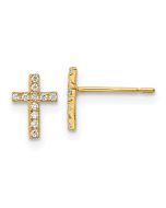 Sprout 14k Madi K CZ Cross Post Earrings