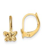Buddy Drift 14K Madi K Polished Butterfly Leverback Earrings