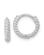 Sunny 14K White Gold Madi K Polished Hoop Earrings