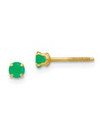 Glow Nook 14k Madi K 3mm Emerald Earrings