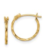 Sunny 14K Madi K Polished Twisted Hinged Hoop Earrings