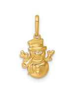 Starry Sunny Puff 14k Madi K Polished Snowman Childrens Charm / Pendant