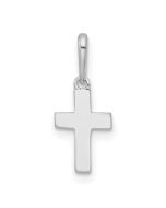 Glow Shine 14K White Gold Madi K Polished Cross Childrens Charm / Pendant