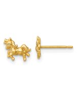 Doodle Bug 14k Madi K Polished Unicorn Childrens Post Earrings