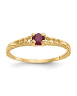 Sparkle Nest 14k Madi K 3mm Ruby Birthstone Baby Ring