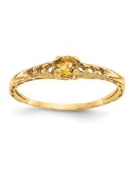 Sprout Joy 14k Madi K 3mm Citrine Birthstone Baby Ring