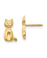 Cuddles Pop 14k Madi K Cat Earrings