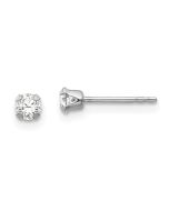 Dreamy Bear 14k White Gold Madi K 3MM CZ Earrings