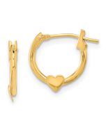 Cuddles Spark 14k Madi K Heart Hoop Earrings