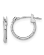 Sparkle 14k White Gold Madi K Hoop Earrings