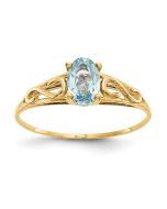Luna Drift 14k Madi K Synthetic Aquamarine Ring