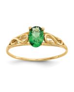 Bunny Boo 14k Madi K Synthetic Emerald Ring