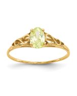 Fluffy Song 14k Madi K Synthetic Peridot Ring