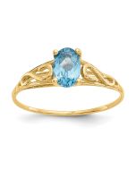 Glow Glow 14k Madi K Synthetic Blue Zircon Ring