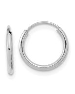 Luna 14k White Gold Madi K Endless Hoop Earrings