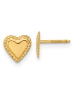 Huggy Cloud 14k Madi K Heart Post Earrings