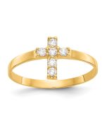 Cotton Boo 14k Madi K CZ Cross Baby Ring