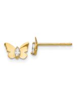 Turtle Drift 14k Madi K CZ Butterfly Baby Post Earrings