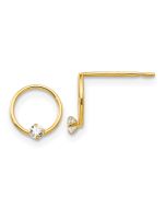 Cherry 14k Madi K CZ Children's Circle Post Earrings