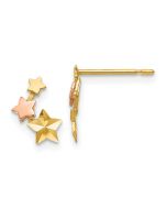 Huggy Song 14k Yellow & Rose Gold Madi K D/C Children's Star Post Earrings