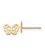 Bunny Glow 14k Madi K Children's Butterfly Post Earrings