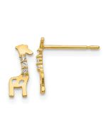 Glow Nest 14k Madi K CZ Giraffe Post Earrings