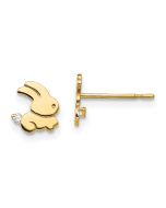 Cocoa Bear 14k Madi K CZ Children's Bunny Post Earrings