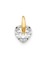 Turtle Bean 14k Madi K CZ Children's Heart Pendant