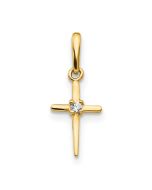 Dreamy Pop 14k Madi K CZ Children's Cross Pendant