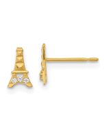 Glimmer Pie 14k Madi K Kids CZ Eiffel Tower Post Earrings