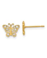 Whimsy Glow 14k Madi K Kids CZ Butterfly Post Earrings