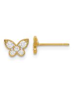 Sunbeam Nest 14k Madi K Madi K Kids CZ Butterfly Post Earrings